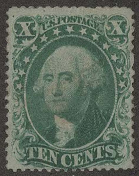 #34  Scott CV $50000  #34 VF OG Hr, an amazing stamp, fresh color, well cente...