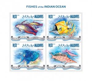 MALDIVES 2013 SHEET FISHES MARINE LIFE mld13104a