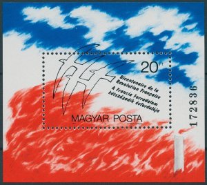 Hungary Stamps 1989 MNH French Revolution Historical Events 1v M/S