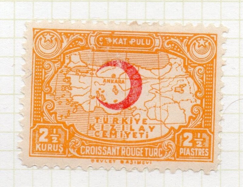 Turkey Crescent Issue Optd 1934 Issue Fine Mint Hinged 2.5K. NW-270695