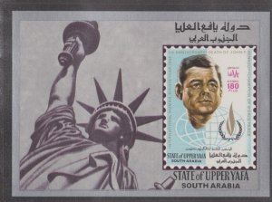 Aden - Upper Yafa MIBlock9, John F. Kennedy,  Mint NH