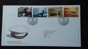 Great Britain 2001 Submarines FDC