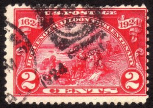 1924, US 2c, Walloons Landing, Used, Sc 615