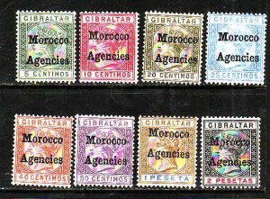 Great Britain Morocco-#1-8- id7-unused hinged set-QV-1898-please note that the b