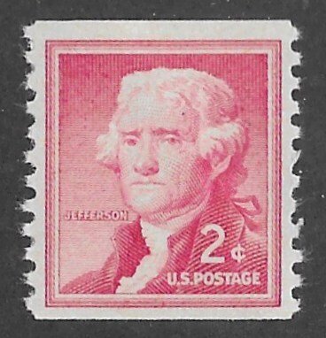 USA # 1055 Thos. Jefferson 2c  COIL     (1) Mint NH