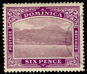 DOMINICA SG52, 6d dull & bright purple, FINE used. ©