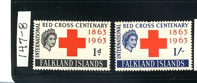 FALKLAND Island 1963 RED CROSS #147 - 148  MNH