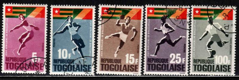 Togo # 525-28 ~ Cplt Set of 5 ~ CTO, HMR, PD - Foreign Matter Up Right  on each.