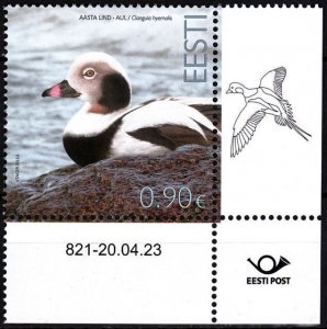ESTONIA 2023-06 FAUNA Animals: Bird of the Year, Duck. Data CORNER, MNH