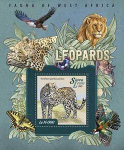SIERRA LEONE 2015 SHEET LEOPARDS WILD CATS FELINES WILDLIFE srl15012c