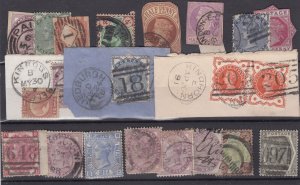 GB QV Collection Of 21 To 6d Incl On Piece Fine Used BP9548