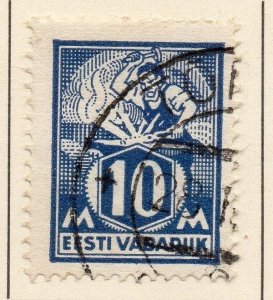 Estonia 1922-23 Early Issue Fine Used 10M. 013085