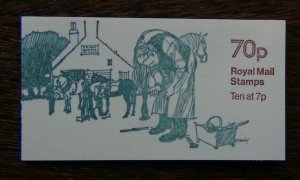 Great Britain 70p Horse Shoeing Booklet Right Margin MNH 