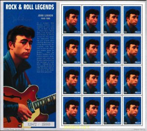 607925 MNH PALAU 1995 40 ANIVERSARIO DE LA MUERTE DE JOHN LENNON