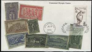 US  3087  FDC,  OLYMPIC GAMES    MYSTIC CACHETS