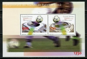 GUINEA BISSAU 2002  WORLD CUP CHAMPIONSHIP SOCCER SET &  SOUVENIR SHEET MINT NH  