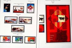 COLOR PRINTED CHINA P.R.C. 2011-2020 STAMP ALBUM  PAGES (144 illustrated pages)