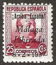 Malaga, Spain, 10L13,  mint,  hinge remnant. 1937. (S1354)