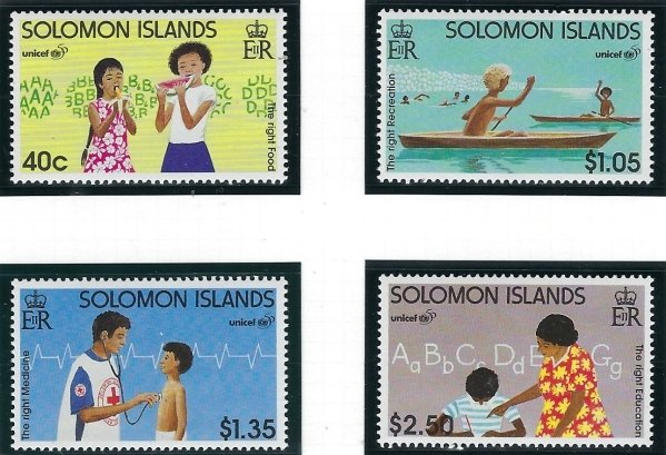 Solomon Is 838-41 MNH 1996 Unicef 50th Anniv (fe3410)