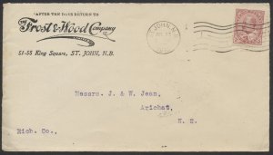 1910 Frost & Wood Co CC Cover St John NB to Arichat NS