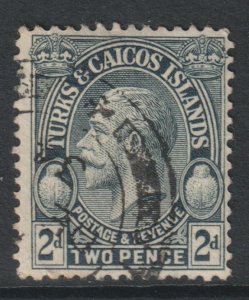 Turks Caicos Scott 63 - SG179, 1928 George V 2d used