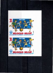 Belgium 1962 MNH Sc 1131 IMPERFORATE PAIR