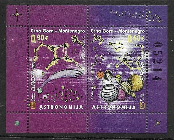 2009    MONTENEGRO  -  SG.  M69A  -  EUROPA  -  ASTRONOMY  -  MNH