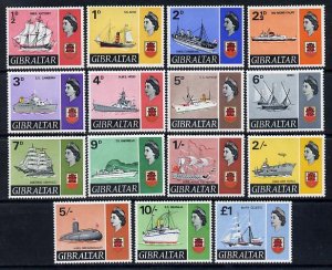 GIBRALTAR - 1967 - Ships - Perf 15v Set - Mint Never Hinged