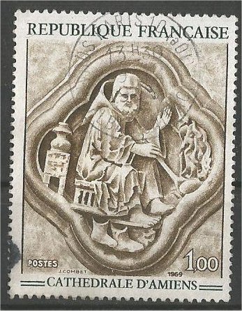 FRANCE, 1969 used 1fr, Cathedral Scott 1236