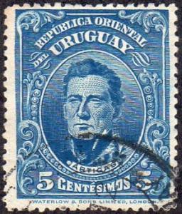 Uruguay 190 - Used - 5c General Artigas (1910)