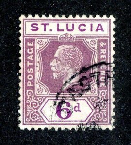 1921 St Lucia Sc.# 86 used cv $5.25 ( 9659 BCXX )