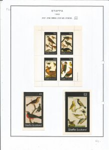 STAFFA - 1982 - Birds - Sheets - Mint Light Hinged - Private Issue