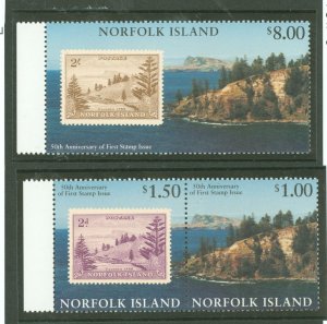 Norfolk Island #625a-626  Single