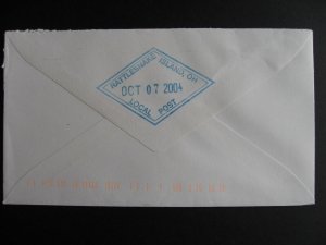 USA Rattlesnake Island back cancel on Davis local post on 2004 postal cover