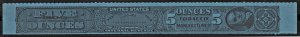 TG 1072a Series 124 5 Ounces Tobacco Strip Taxpaid Revenue Stamp (1954) NGAI/NH