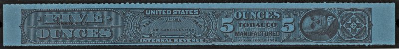 TG 1072a Series 124 5 Ounces Tobacco Strip Taxpaid Revenue Stamp (1954) NGAI/NH