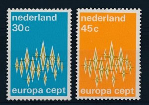 Netherlands - 1972 - NVPH 1007-08 (CEPT) - MNH - RB202