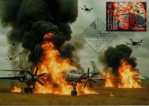 2025 war in Ukraine, maxicard stamp SSU Special operaton Spider Web, drones RARE