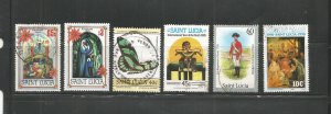 6 Recent stamps from St. Lucia