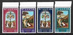 ST LUCIA 1968 EASTER Set ART Sc 231-234 MNH