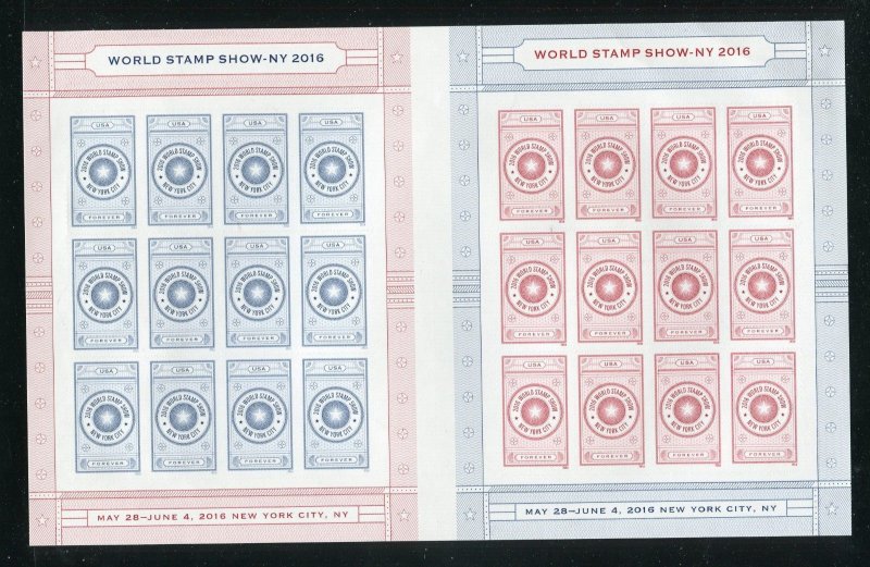 5062 5063 World Stamp Show NY Sheet of 24 Forever Stamps MNH 2016