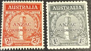 AUSTRALIA # 150-151-MINT/HINGED--COMPLETE SET--1935(lotG)