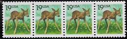 US #2479 MNH Strip. Deer.