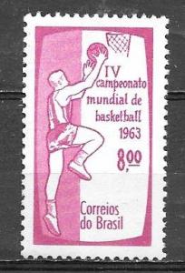 Brazil 1963 8.00 Basketball, mint never hinged