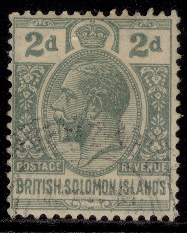 BRITISH SOLOMON ISLANDS GV SG43, 2d slate-grey, USED. Cat £15.