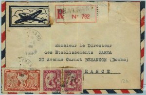 91226 - INDOCHINE - Postal History - AIRMAIL COVER from NAH TRANG to FRANCE 1940