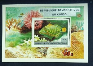 CONGO 2000s Surcharged on Beautiful Coral Fish (1 Sheet) MNH CV$28