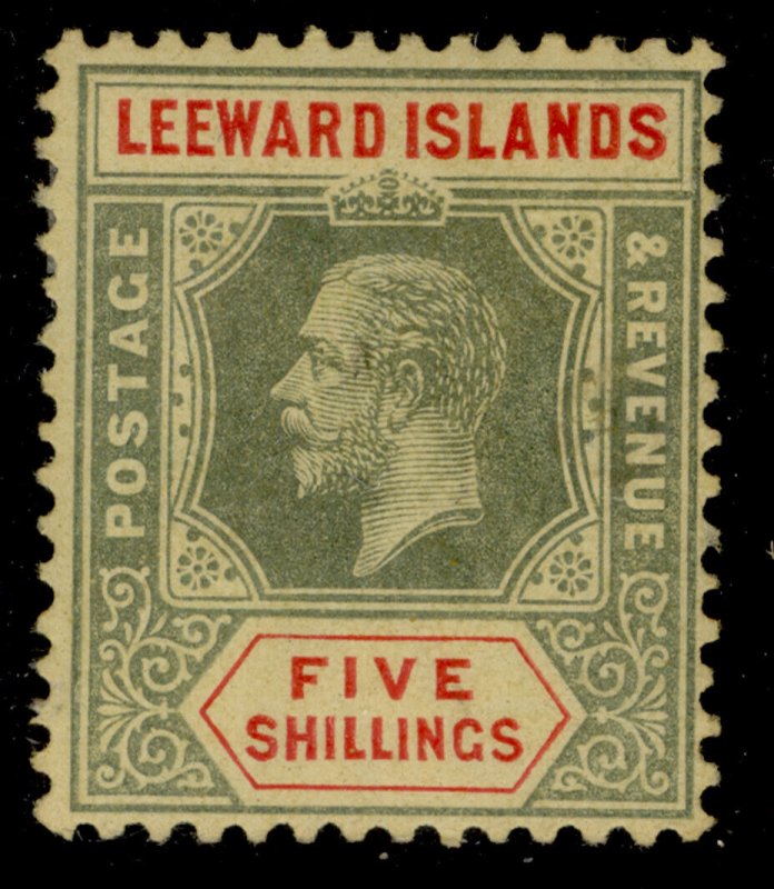 LEEWARD ISLANDS GV SG57c, 5s green & red/orange-buff, M MINT. Cat £120.