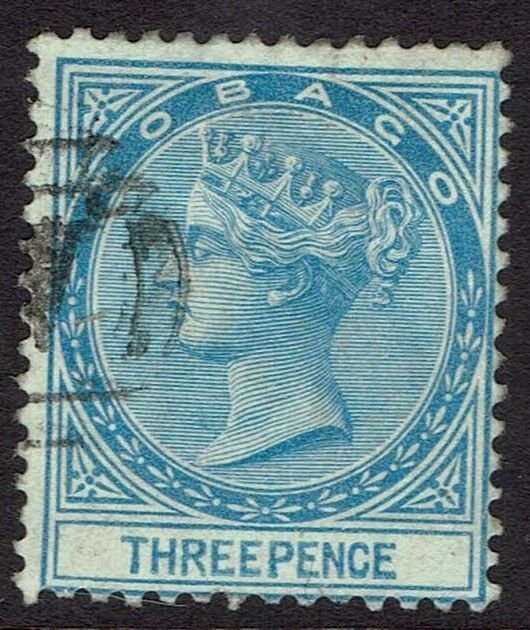 TOBAGO 1879 QV 3D WMK CROWN CC USED