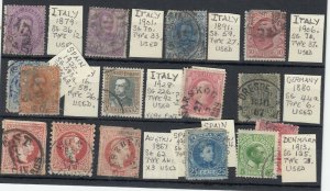European Early Unchecked Collection Of 15 Values VFU JK1445